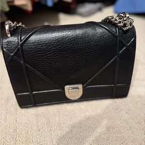 Beautiful Condition Christian Dior Diorama Black Shoulder Bag